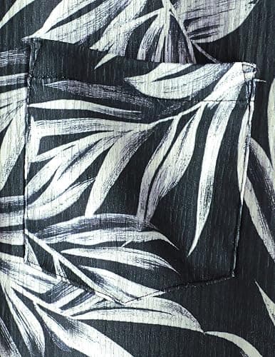VATPAVE Mens Summer Striped Shirts Button Down Short Sleeve Vintage Beach Hawaiian Shirts with Pocket thumbnail 6
