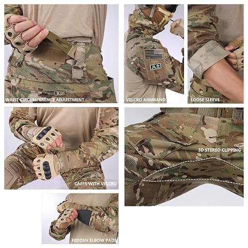 YEVHEV G3 Combat Suit Military Apparel Set Tactical Camouflage Clothing Hunting Uniform Paintball Gear with Knee Pads for Men thumbnail 2