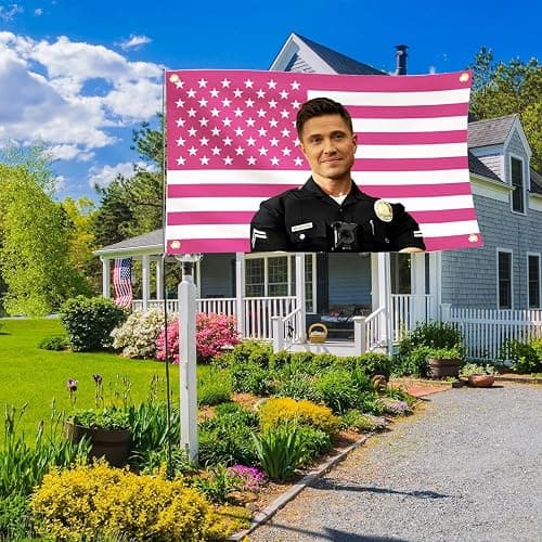 Tim Bradford Flags 3x5Ft, eric flag winter American pink Tapestry,With 4 Brass Grommets,For College Dorm Room Decor,Outdoor Parties,Tailgates Yard,Room Decoration thumbnail 6