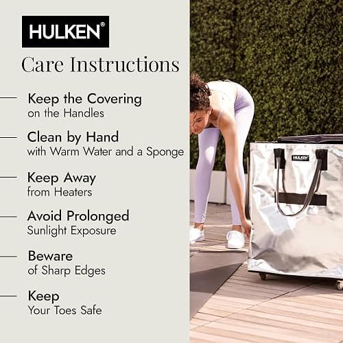 (Large, Silver) Reusable Grocery Bag On Wheels, Shopping Trolley, Rolling Tote, Zipper Closure, Lightweight, Carries Up to 66 lb, Folds Flat, Unbreakable Handles thumbnail 7