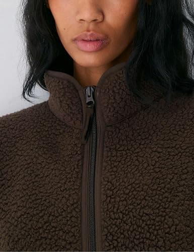 Aimiray Fleece Pullover Women Long Sleeve Half Zip Sherpa Jacket Warm Trendy Teddy Fall Sweatshirts with Side Pockets thumbnail 5