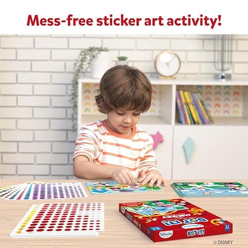 Skillmatics Dot It Sticker Art - Disney Mickey & Friends, Mess-Free Fun for Kids, 500+ Stickers, Craft Kits, DIY Scrapbooking Activity, Travel Toys, Gifts for Boys & Girls Ages 3, 4, 5, 6, 7 thumbnail 2
