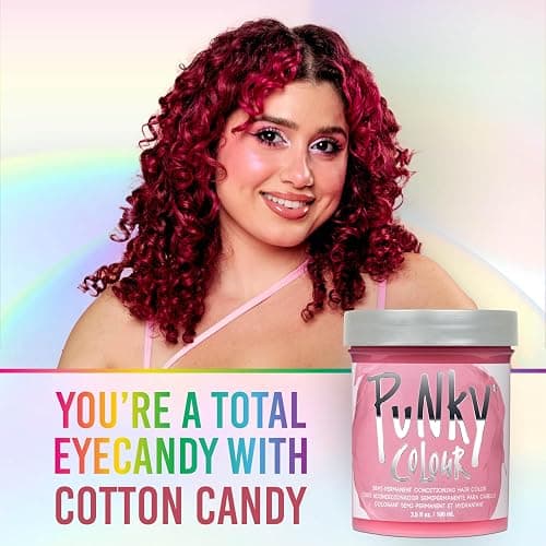 Punky Cotton Candy Semi Permanent Hair Color - Vegan & Cruelty-Free Conditioning Hair Dye, Lasts Up to 35 Washes, 3.5 fl oz thumbnail 3