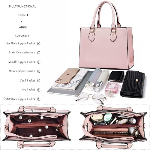 CHICAROUSAL Crossbody Purses and Handbags for Women PU Leather Tote Top Handle Satchel Shoulder Bags thumbnail 5
