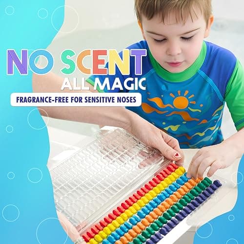 SplashEZ Mini Bath Color Tablets for Kids, 150 Fizzy Bath Bombs & Bath Toys | STEM Mini Bath Bombs for Kids, Non Toxic, Fragrance Free, No Tub Staining, Easy Clean for Toddlers & Kids thumbnail 5