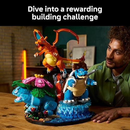 LEGO Pokémon Venusaur, Charizard and Blastoise - Building Set for Adults, Ages 18+ - Collectible Pokémon Figures - Gift Idea for Men & Women - 72153 thumbnail 2