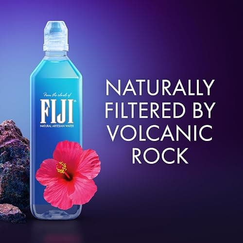 FIJI Natural Artesian Bottled Water 700mL / 23.7 Fl Ounce (Pack of 12) - Sports Cap - 100% Natural Electrolytes thumbnail 8