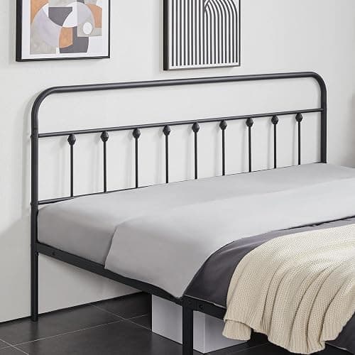 Yaheetech Classic Metal Platform Bed Frame Mattress Foundation with Victorian Style Iron-Art Headboard/Footboard/Under Bed Storage/No Box Spring Needed/California King Size Black thumbnail 5
