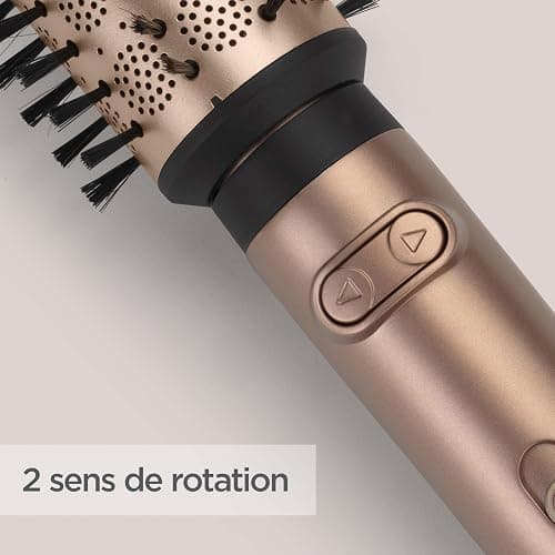 BaByliss Brosse soufflante rotative Big Hair Dual - Technologie ionique anti-frisottis, Brosse de 50 mm et 40 mm, 2 sens de rotation, 2 réglages de température + Bouton air froid, Noir, AS952E thumbnail 4