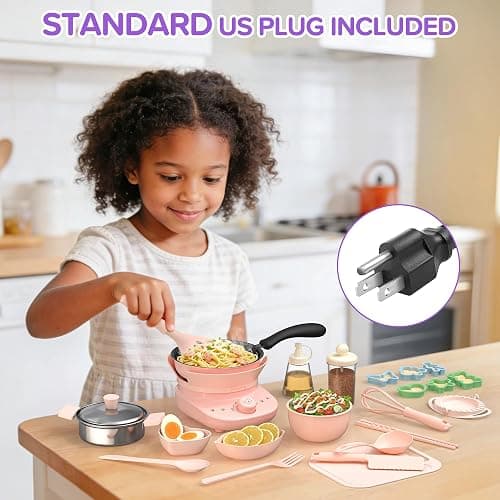 Gotoofun Kids Real Cooking Set with Mini Electric Stove, 45 PCS Montessori Mini Cooking Set with Safe Knife & Kitchen Tools, Cooking Set for Beginner Chef Ages 6-12 Boys & Girls thumbnail 4