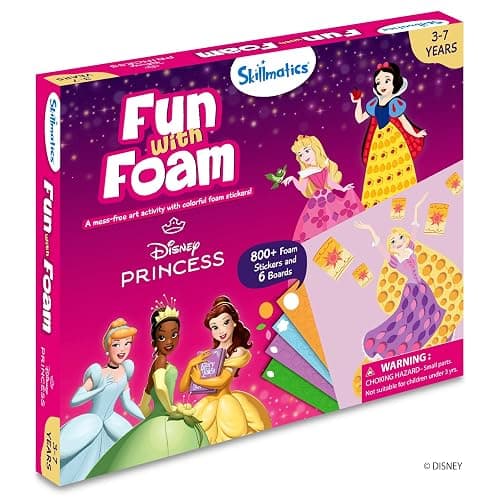 Skillmatics Foam Sticker Art – Disney Princess, 800+ 3D Foam Stickers, Mess-Free Fun for Kids, DIY Felt Craft Kits, Gifts for Fans of Cinderella, Belle, Rapunzel, Ages 3, 4, 5, 6, 7 thumbnail 9