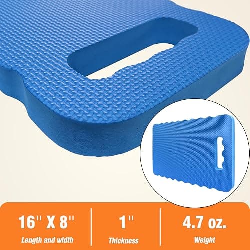 Gardzen 6-Pack Garden Kneeling Cushions - For Gardening, Baby Bath, Yoga, Pilates, Exercise, 16"x8"x1", Blue thumbnail 2