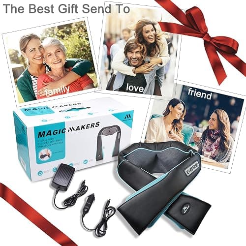 MagicMakers Shiatsu Neck Massager with Heat for Pain Relief Deep Tissue – Mothers Day Gifts for Mom, Women, Her | Ideal for Men, Dad & Him– Amazing Back & Shoulder Relief from Daughter or Son thumbnail 7
