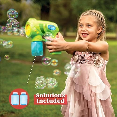 JOYIN 2 Kids Bubble Gun with 2 Bottles Refill Solution, Bubble Machine Gun for Toddlers Kids 4-8, Party Favors, Summer Toy, Outdoors, Easter, Birthday Gift thumbnail 8
