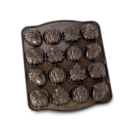NordicWare 87048 Autumn Cakelet Pan Baking Tin Aluminium Brown - Image 1