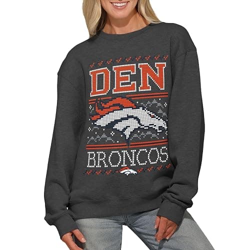 FOCO Mens NFL Team Logo Holiday Crew Neck Sweatshirt thumbnail 4