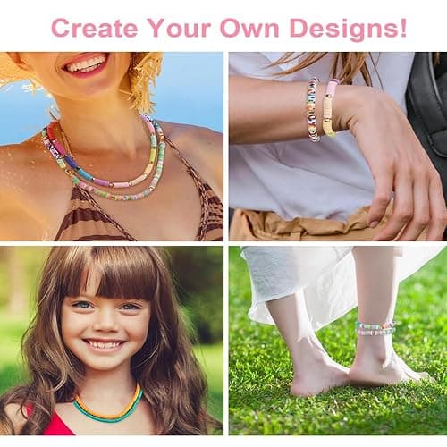 XJRLUK Clay Beads Bracelet Making Kit, 6 Boxes 20000+ PCS 144 Colors Polymer Flat HEISHI Beads Kit for Jewelry Making, Crafts Gift for Christmas Party Gift Craft kit thumbnail 6