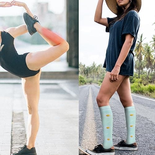 fenglaoda Compression Socks for Women Men Support Circulation 6 Pairs Socks For Nurse, Travel, Flight thumbnail 5