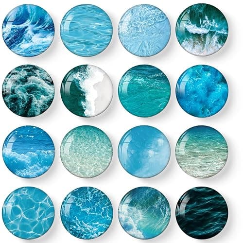 MORCART 16PCS Fridge Magnets, Ocean Magnets Decoration for Refrigerator Locker Whiteboard Decorative Magnetic Board Cabinets Classroom Office Cubicle School Cute - Image 1