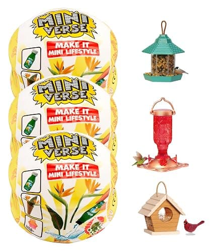 MGA's Miniverse Make It Mini Lifestyle Home Series 1 Birdfeeders Bundle (3 Pack) Mini Collectibles, Mystery Blind Packaging, DIY, Resin Play, Replica Items, Collectors, 8+ thumbnail 2