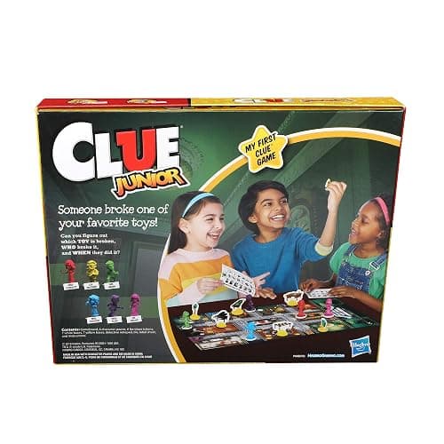 Hasbro Gaming Clue Junior Board Game for Kids Ages 5 and Up, Case of The Broken Toy, Classic Mystery Game for 2-6 Players thumbnail 4