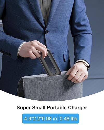 Miady Portable Charger 10000mAh PD 30W Fast Charging Power Bank with Built-in 1.9ft Retractable USB-C Cable & LED Display Small Battery Pack Compatible with iPhone 16/15 Series, Galaxy, Android, iPad thumbnail 5