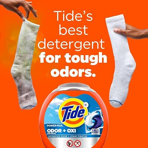 Tide Ultra OXI Power PODS with Odor Eliminators Laundry Detergent Pacs, HE Compatible, Works on Visible and Invisible Dirt, 45 Count Pacs - 45 Count (Pack of 1) - Other thumbnail 3