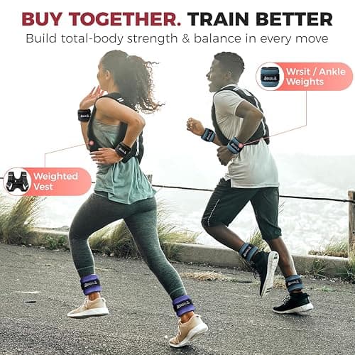 BAGAIL Ankle Wrist Weights for Women & Men, One Pair of 1/2/4/6/8/10 LBS Wearable Leg Arm Weights with Sleek Design & Secure Fit for Walking, Running, Pilates, Home Fitness & Physical Therapy thumbnail 8