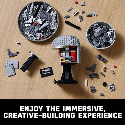 LEGO Star Wars The Mandalorian Helmet 75328 Buildable Model Kit, Display Collectible Decoration Set for Adults, Men, Women, Mom, Dad, Collectible Gift Idea thumbnail 4