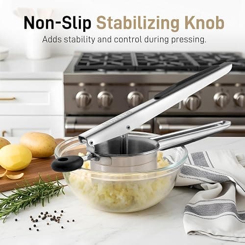 Bellemain Large Potato Ricer 15oz – Heavy Duty Stainless Steel Potato Masher for Smooth Mashed Potatoes, Baby Food & Gnocchi Maker thumbnail 6
