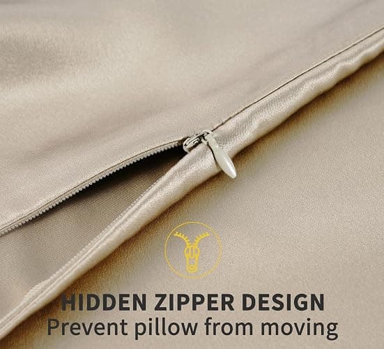 ZIMASILK 100% Pure Mulberry Silk Pillow Cases for Hair and Skin, Queen | Soft, Hypoallergenic & Smooth, Both Sides Grade 6A Silk, Hidden Zipper, Gift for Women Men, 1pc (Queen 20"x30", Taupe) thumbnail 7