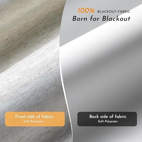 Persilux Cordless Blackout Roller Shades for Indoor Windows, Free-Stop System with Valance, Thermal Insulated Fabric, UV Protection Shades for Home and Bedroom (Linen,15" W x 64" H) thumbnail 4