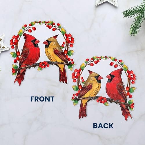 AXIARA Sympathy Gifts for Loss of Loved One - Two Layer Wooden Cardinal Christmas Ornaments 2025 - Cardinal Gifts for Women Men, Bereavement Memorial Gift Ideas, Cardinals for Christmas Decorations thumbnail 5