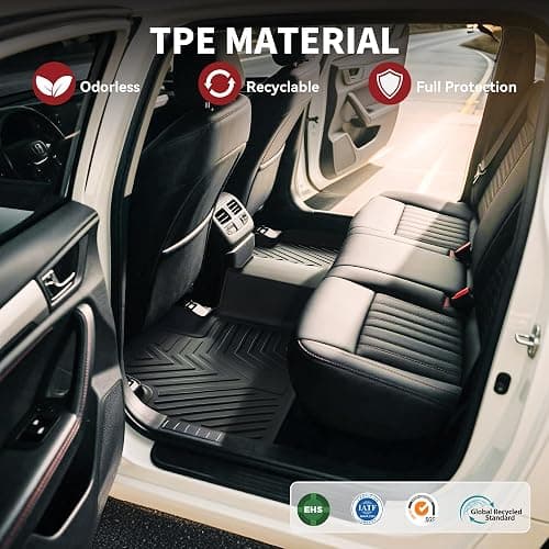 YITAMOTOR Floor Mats & Cargo Liner Fit for Mazda CX-5 2022-2025, TPE All Weather Custom Fit Floor Liners for Mazda CX5, 1st & 2nd Row and Trunk Liner Car Mats Set Accessories, Black thumbnail 3