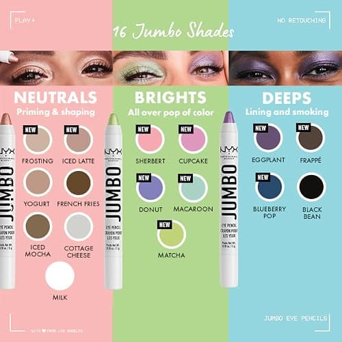 NYX PROFESSIONAL MAKEUP Jumbo Eye Pencil, Blendable Eyeshadow Stick & Eyeliner Pencil - Frappe (Chocolate Brown) thumbnail 6