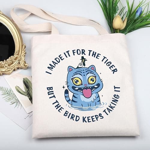 ZJXHPO Hunters Movie Merchandise Tote Bag Derpy the Tiger And Bird Shoulder Bag Music Tiger Lovers Gift Boy Band Fans Gift thumbnail 3