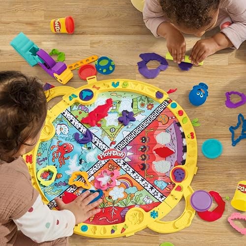 Play-Doh Fold & Go Playmat Starter Set with 19 Accessories, Preschool Toys for 3 Year Old Girls & Boys & Up, Kids Arts & Crafts thumbnail 6