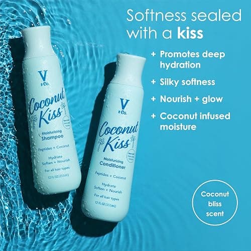 V&Co. Moisturizing Conditioner 12 Oz. - Sulfate Free, Color Safe, and Gentle Formula with Peptide Technology Boosting Hydration for Dry, and Color Treated Hair thumbnail 3