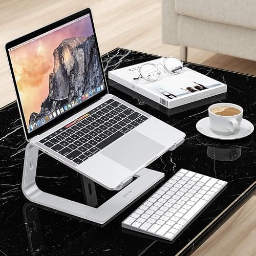 OMOTON Laptop Stand, Detachable Laptop Mount, Aluminum Laptop Holder Stand for Desk, Compatible with MacBook Air/Pro, Dell, HP, Lenovo and All Laptops (11-16 inch), Silver thumbnail 8