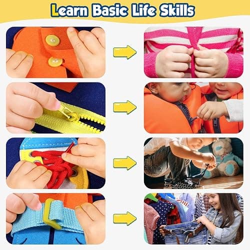 Winblo Toddler Busy Board - Montessori Toys for Toddler Boy Birthday Gift, Educational Learning Sensory Busy Book for Toddler Boys, Toddlers Activities Travel Toys for Airplane Car thumbnail 5