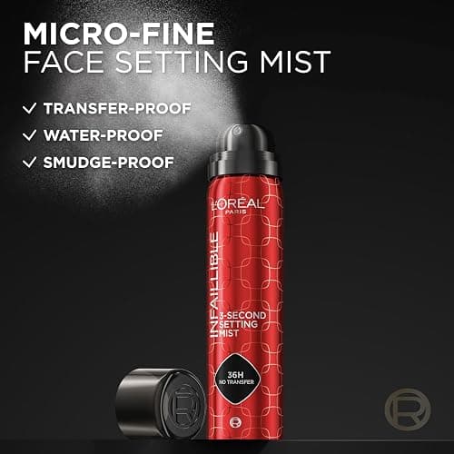 L’Oréal Paris Infallible 3-Second Makeup Setting Spray, Microfine Mist for up to 36H Wear, Lightweight, Transfer Proof, Waterproof, Dries in 3 seconds, 75ml thumbnail 5