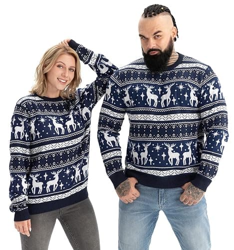 Ugly Christmas Sweater for Men, Hooded Unisex Women Xmas Hoodie Pullover for Party Festive Party thumbnail 5