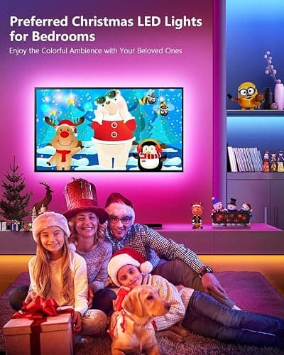 Nexillumi LED Lights for Bedroom 131ft Music Sync Color Changing Led Strip Lights (APP+Remote Control), RGB LED Strip for Room Decor Aesthetic Home Decor Gaming Room thumbnail 2
