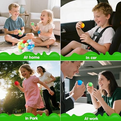 JOYIN 9 Pack Slow Rising Stress Balls, Squishy Sensory Fidget Toys, Hand Therapy Balls for Anxiety Relief, Classroom Prize Box Toys for Kids, Goodie Bag Stuffers, Party Favors thumbnail 9