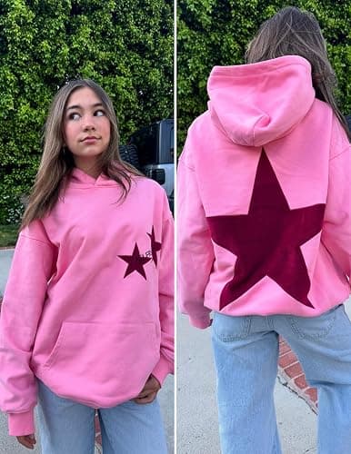Aelfric Eden Star Hoodies Y2k Oversized Graphic Hoodies Aesthetic 90s Crewneck Sweatshirt Long Sleeve Pullover Tops thumbnail 4