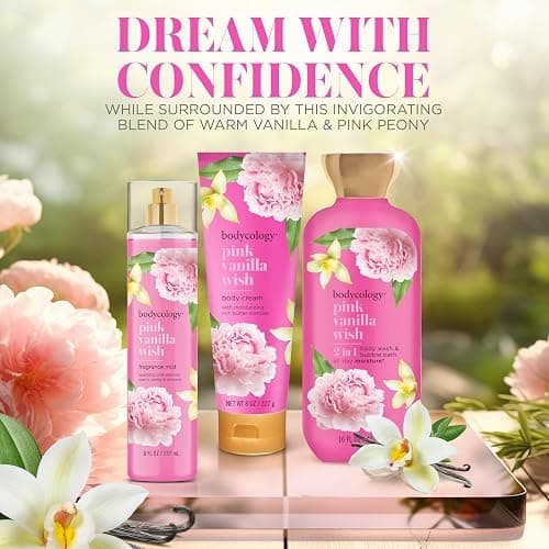 Bodycology Long-Lasting Fragrance Body Mist, Pink Vanilla Wish, 8 fl oz thumbnail 6