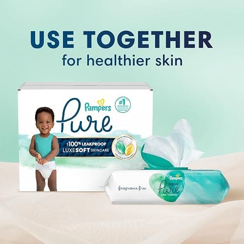 Pampers Pure Protection Baby Diapers, Size 0 (>10 lbs), 76 Count, Up to 100% Leakproof, Premium Plant-Based Skin Protection, Hypoallergenic Soft Diapers thumbnail 10