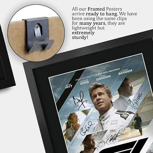 HWC Trading F1 The Movie 2025 Brad Pitt Gifts Printed Poster Signed Autograph Picture for Movie Memorabilia Fans - 16" x 12" Framed thumbnail 5