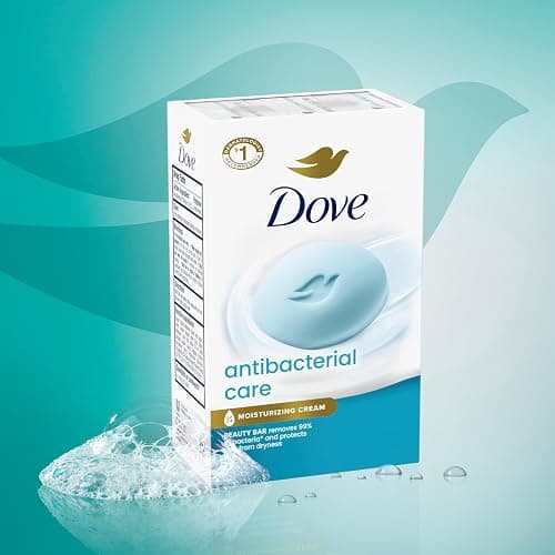 Dove Beauty Bar Soap Antibacterial Care 6 Count For Clean, Moisturized Skin, Removes Bacteria 3.75 oz thumbnail 4