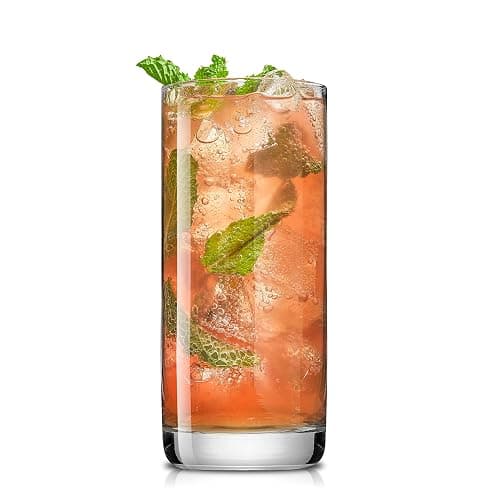 JoyJolt Faye 13oz Highball Glasses, 6pc Tall Glass Sets. Lead-Free Crystal Drinking Glasses. Water Glasses, Mojito Glass Cups, Tom Collins Bar Glassware, and Mixed Drink Cocktail Glass Set thumbnail 8